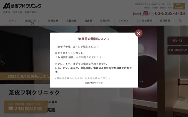 Shiba Dermatology Clinic - 5-1-13 Shiba, Minato-ku, Tokyo