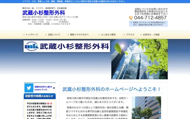 Musashi-Kosugi Orthopedics - 1-403 Kosugi-machi, Nakahara-ku, Kawasaki, Kanagawa