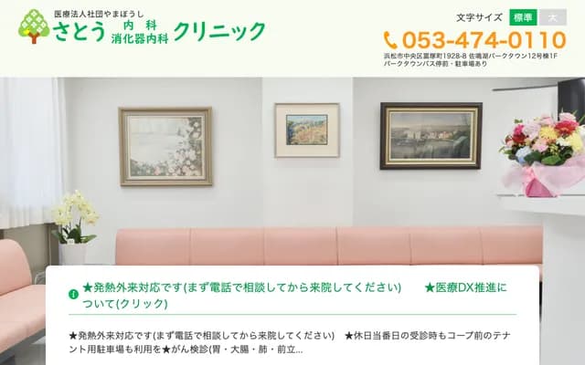 Sato Internal Medicine Gastroenterology Clinic - 1928-8 Tomizuka-cho, Chuo-ku, Hamamatsu, Shizuoka