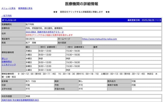Matsushita Internal Medicine