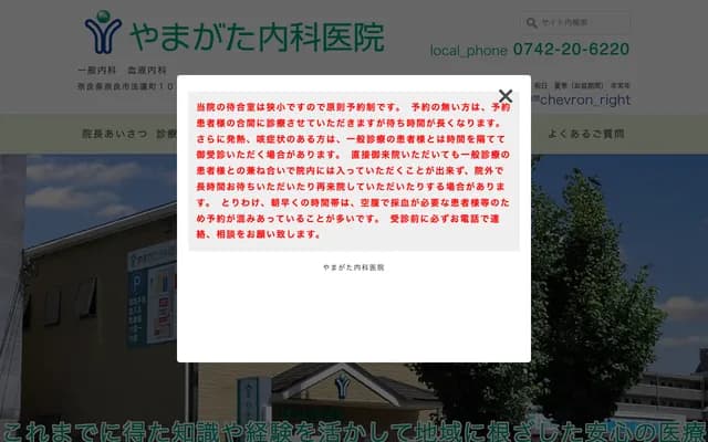 Yamagata Internal Medicine Clinic - 1095 Horencho, Nara, Nara