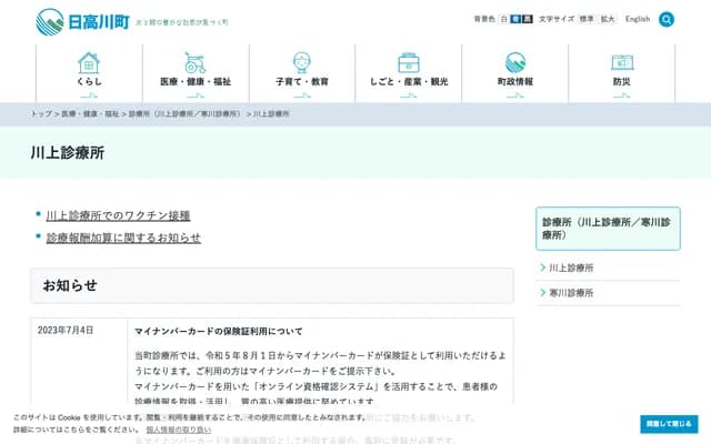 Hidakagawa Town National Health Insurance Kawakami Clinic - 264 Kawarahara, Hidakagawa-cho, Hidaka-gun, Wakayama